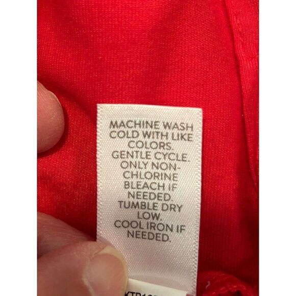 J. Jill Red Luxe Supima Cotton Stretch Ballet-Sleeve Tunic Top PM Petite Medium - Picture 4 of 5